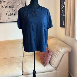 J. Crew Dark Blue Short Sleeve Top